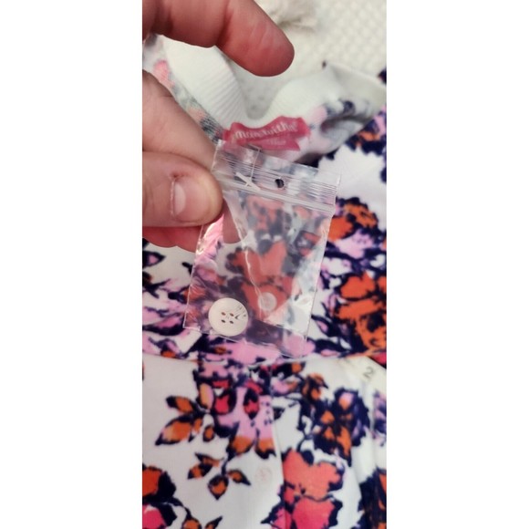 NEW Woman Within White Colorful Floral Short Sleeve Cardigan Sweater 4X 34/36 - Picture 7 of 10